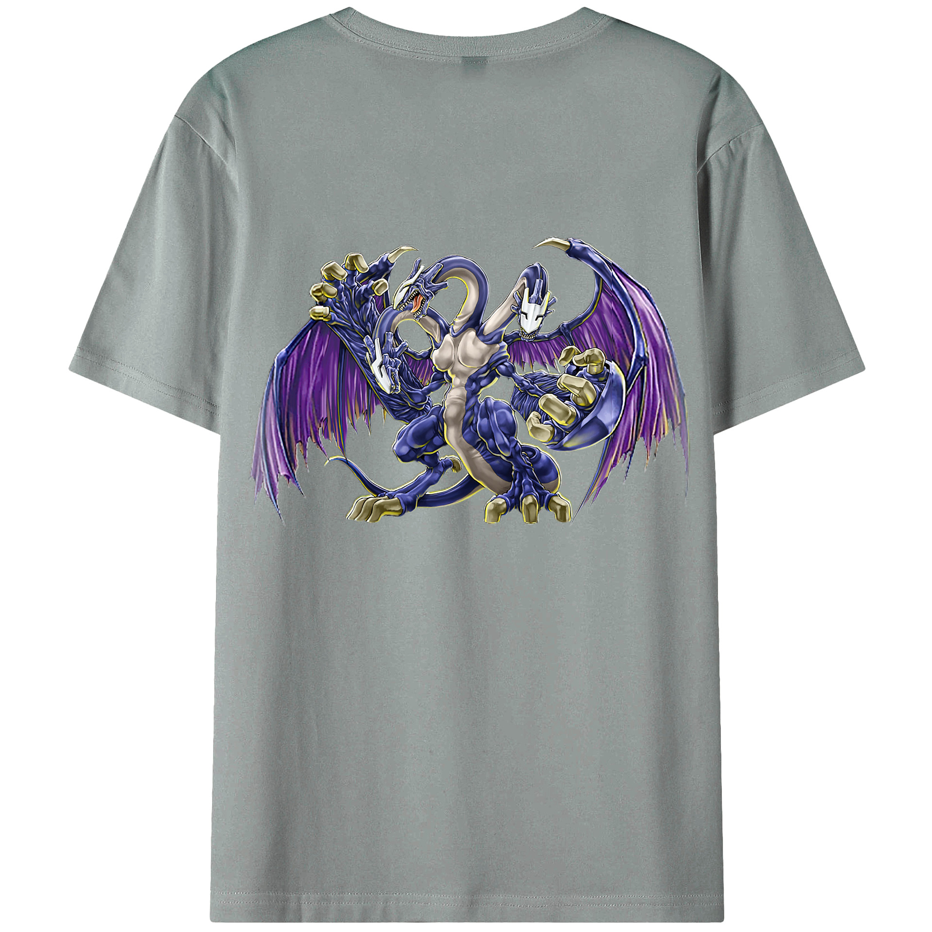 （画像用） 遊☆戯☆王 Yu-Gi-Oh! 綿100％ メンズ半袖Tシャツ（バックプリント） 通気性